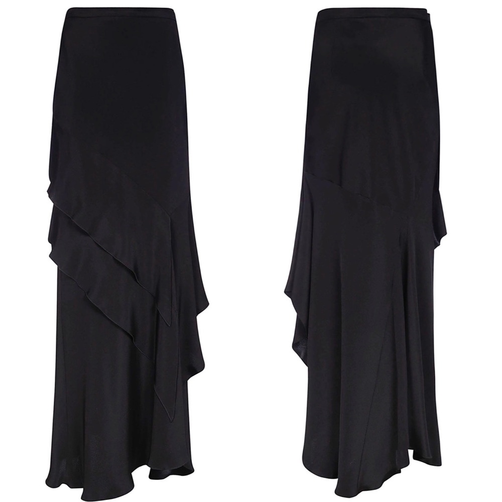 MaxMara Pianoforte ‘Gonna’ Silk Crepe Maxi Skirt